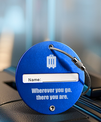 metal luggage tags